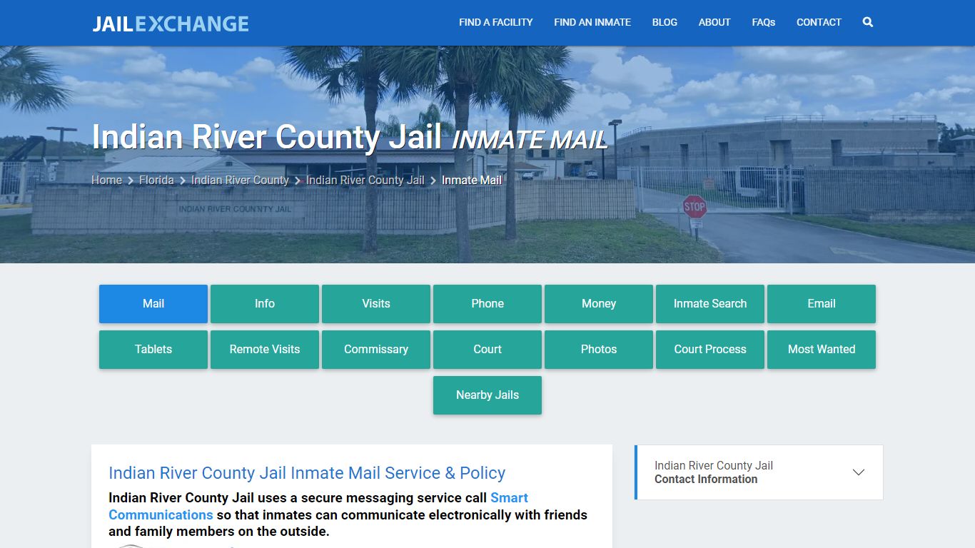Inmate Mail - Indian River County Jail, FL - Jail Exchange