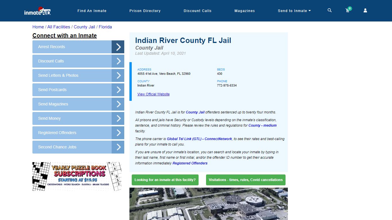 Indian River County FL Jail - Inmate Locator - Vero Beach, FL